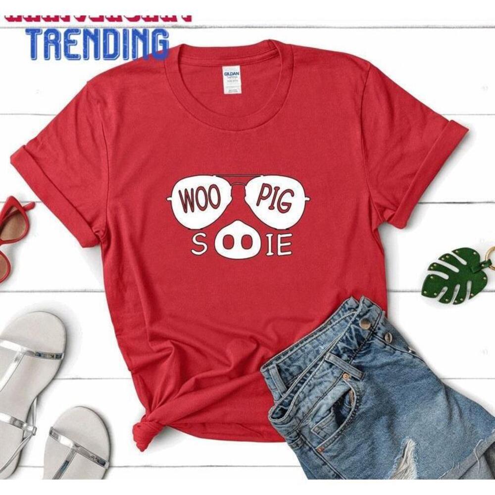 Woo Pig Sooie Red Tshirt Adult Unisex